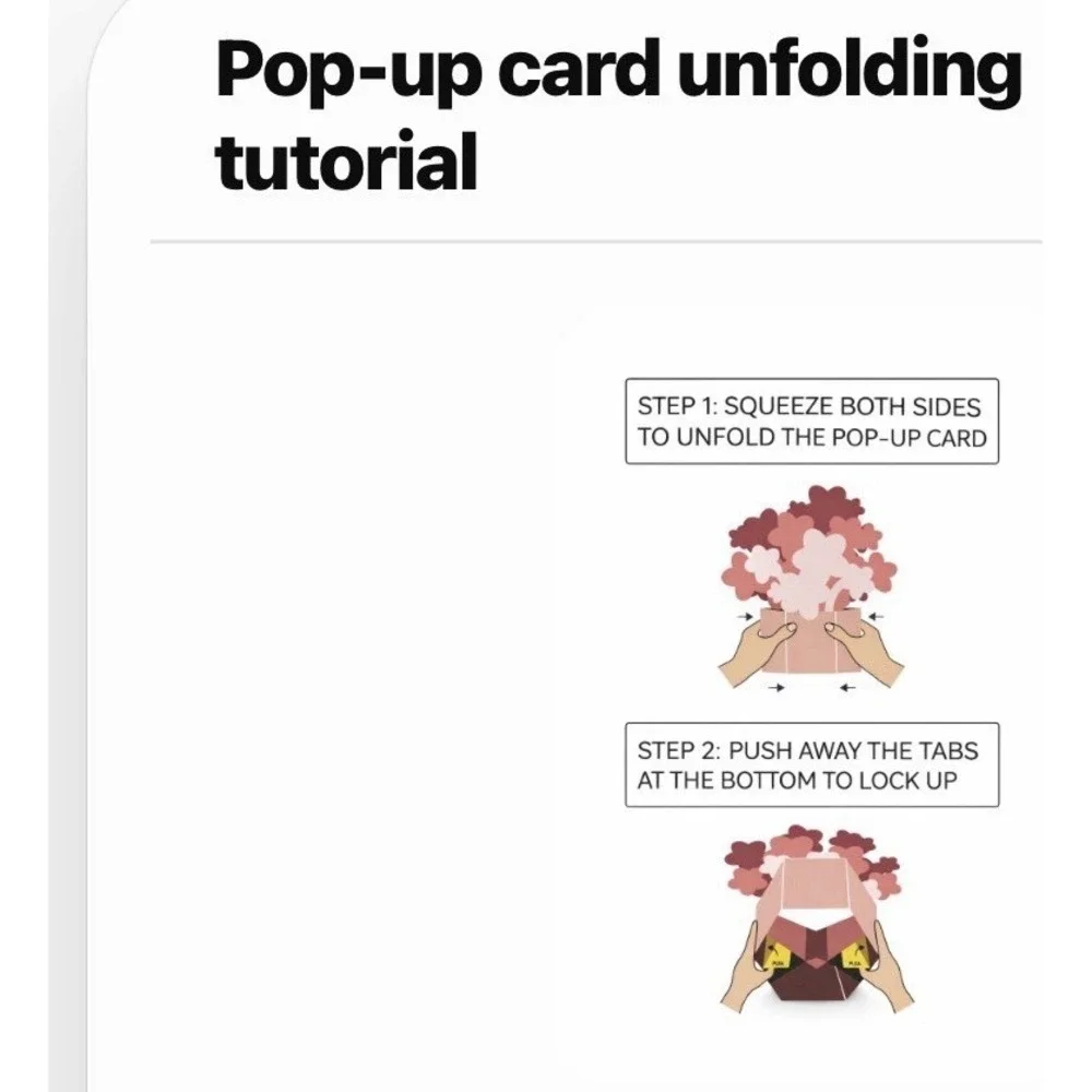 Pop Up Card Paper Forever Flower Bouquet, 12